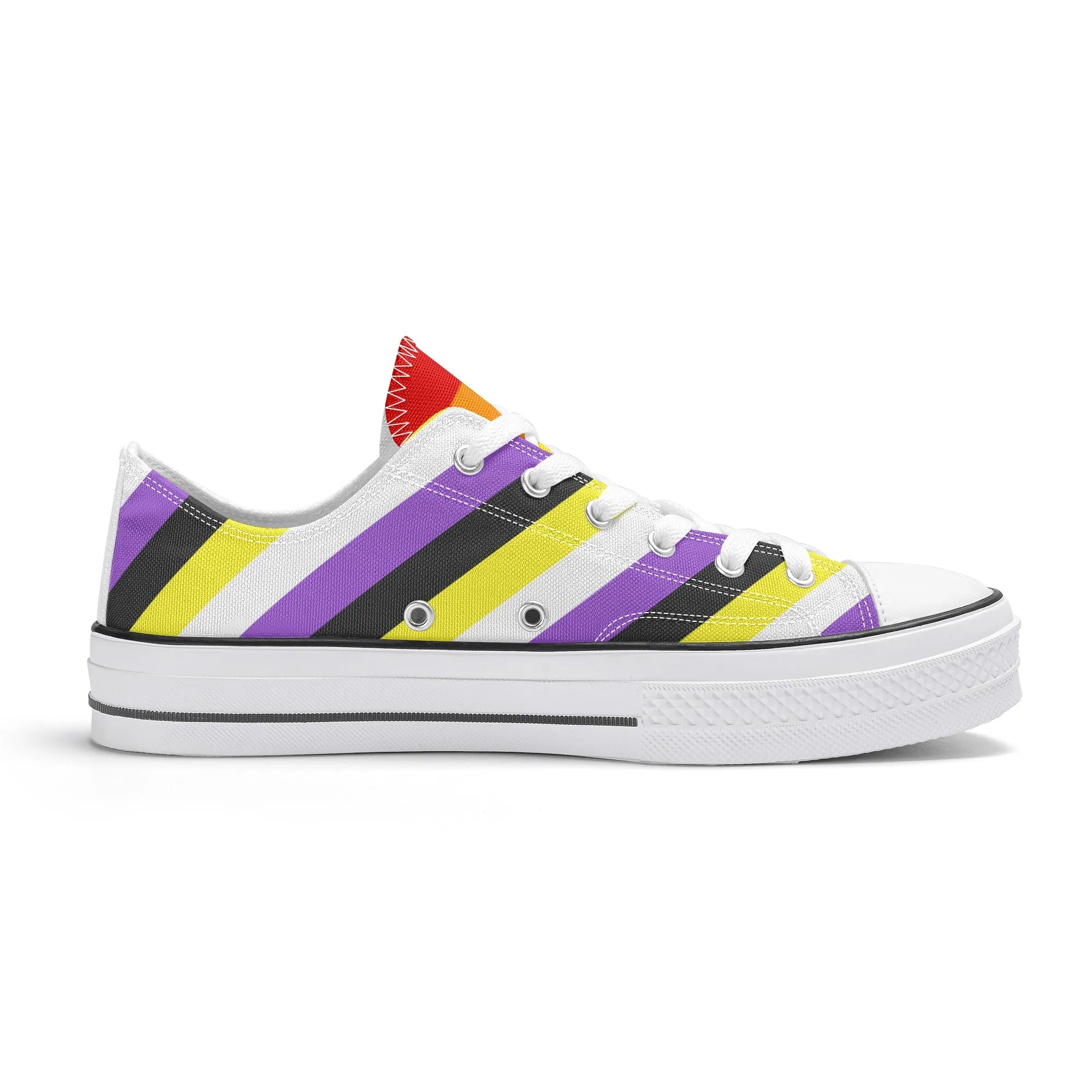 Nonbinary Pride Collection - Womens Classic Low Top Canvas Shoes for the LGBTQIA  community