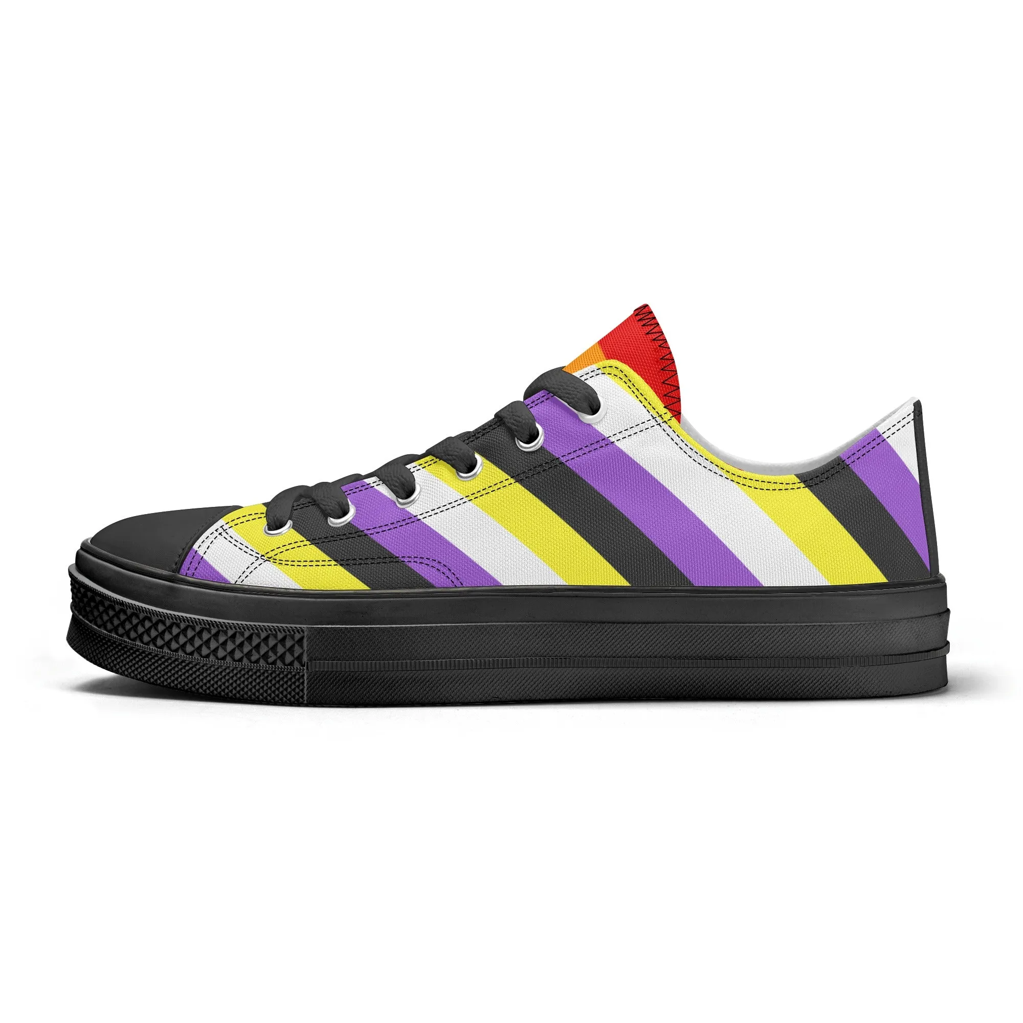 Nonbinary Pride Collection - Womens Classic Low Top Canvas Shoes for the LGBTQIA  community