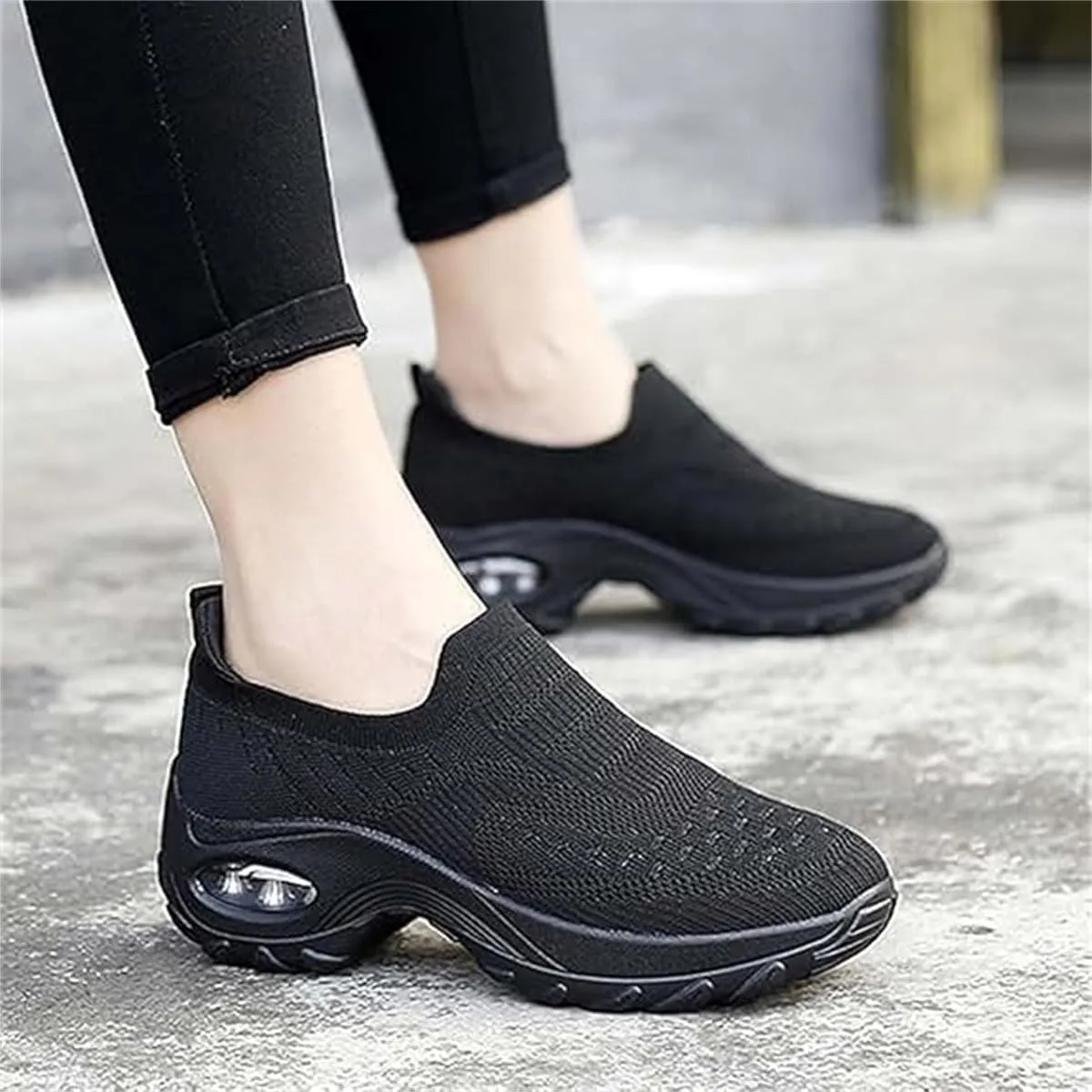 Orthoture Women's Shoes,Air Cushion Slip On Walking Shoes,Arch Support Comfort Breathable Mesh Orthopedic Platform Sneakers