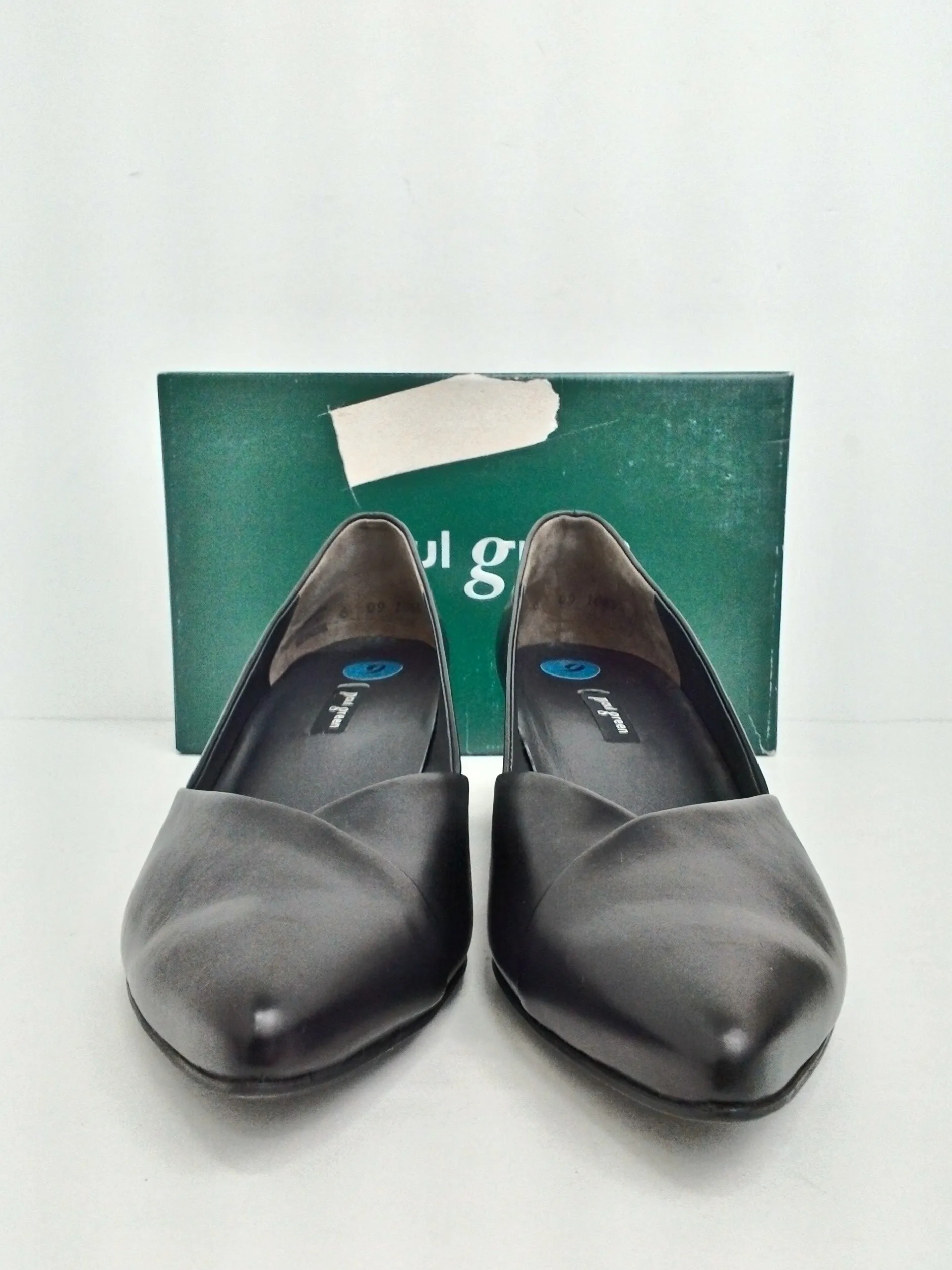 Paul Green Women's Brandy Pump Black Leather Size 9