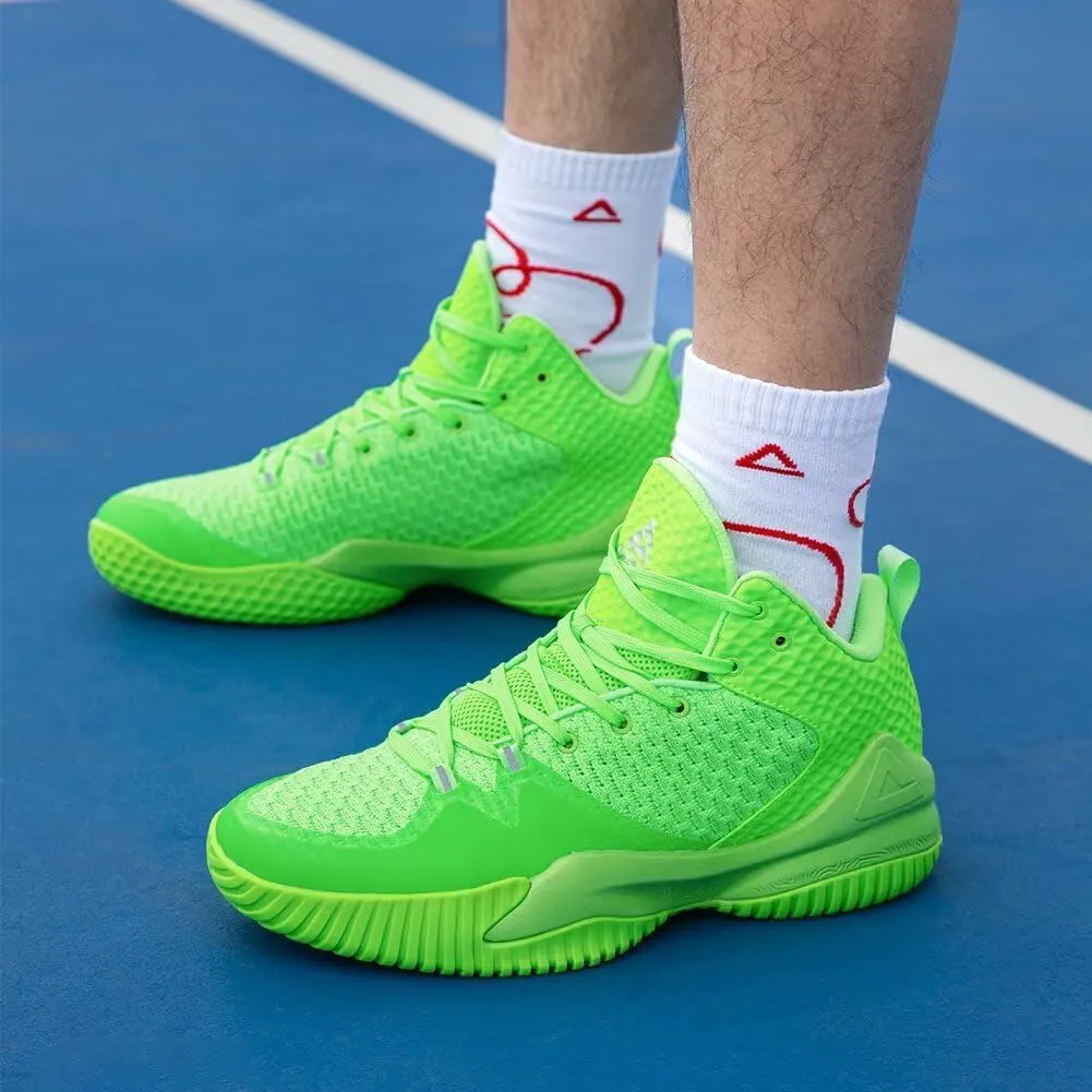 PEAK High Top Mens Basketball Shoes Streetball Master Breathable Outdoor Sneakers Cushioning Shoes for Fitness