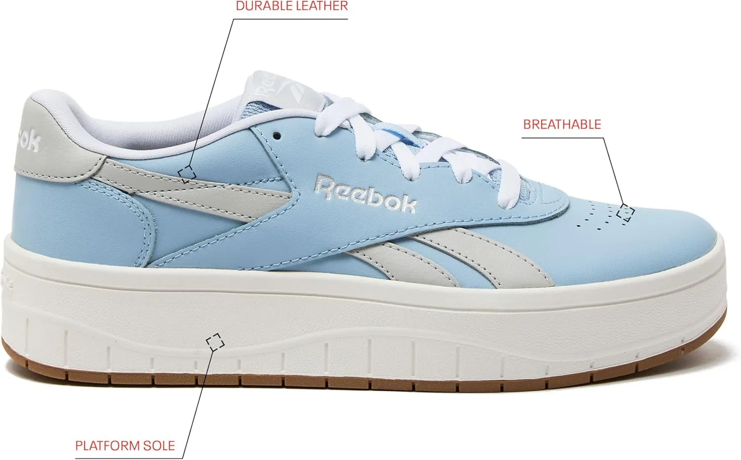 Reebok Court Advance Surge Platform Womens Sneakers, Fashion Tennis Shoes for Women