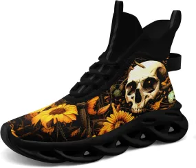 Skull Running Shoes for Men Women Fashion Sneakers Lightweight Breathable Athletic Trainer Walking Tennis Shoes