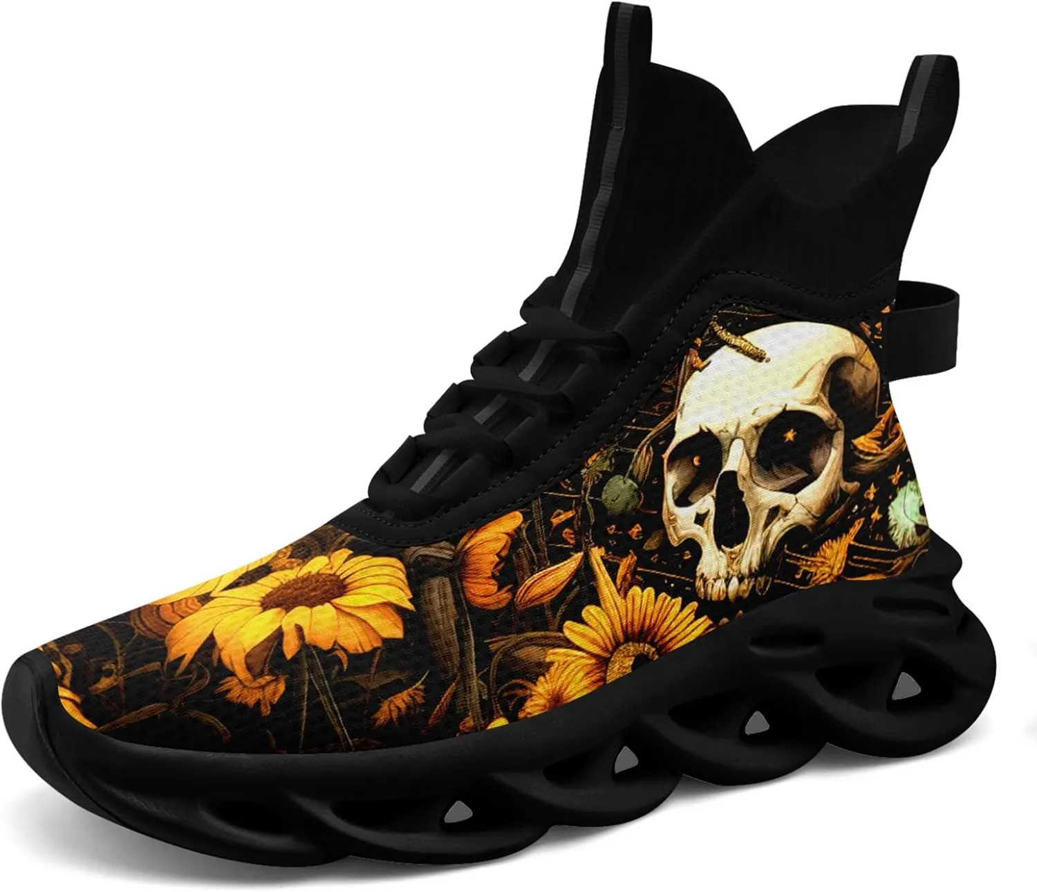 Skull Running Shoes for Men Women Fashion Sneakers Lightweight Breathable Athletic Trainer Walking Tennis Shoes