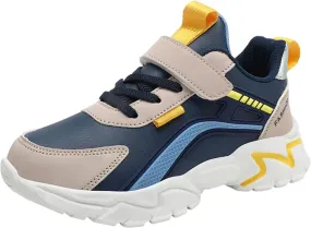 Sneakers for Girls Fashion Tennis Shoes Kids Lightweight Running Casual Comfortable Walking Shoes with Hook and Loop