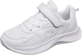 Sneakers for Girls Tennis Non Slip Kids Athletic Running Walking Shoes Breathable Lightweight Lace Up Sport Sneakers