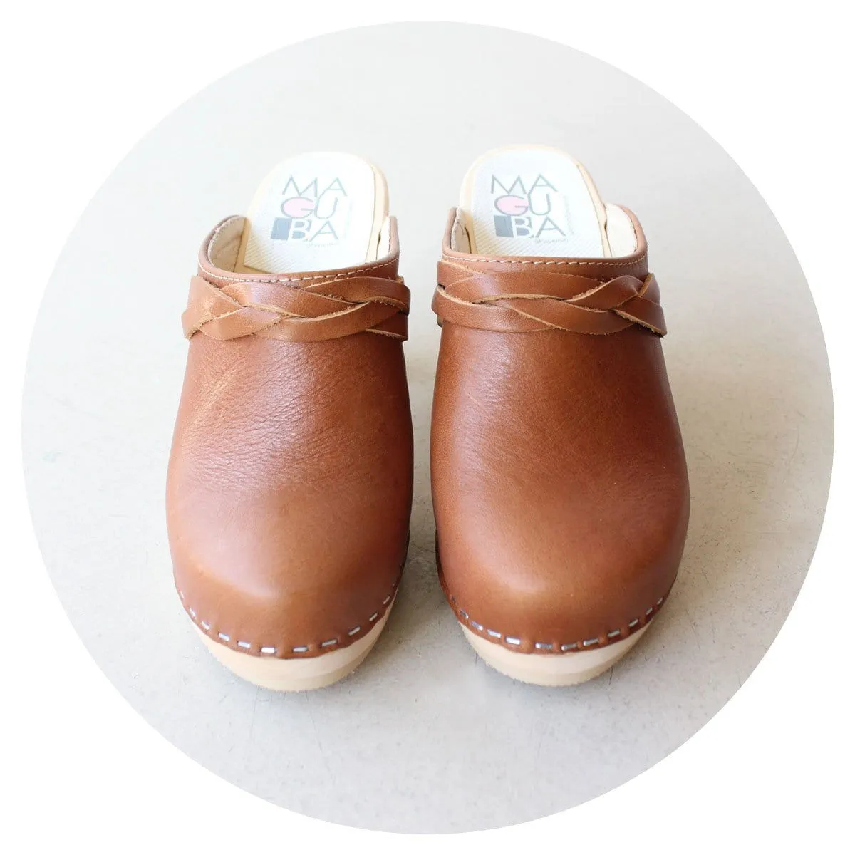 Stockholm Clog With Braid - Tan