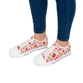 Strawberry & cherry Women's Low Top Sneakers