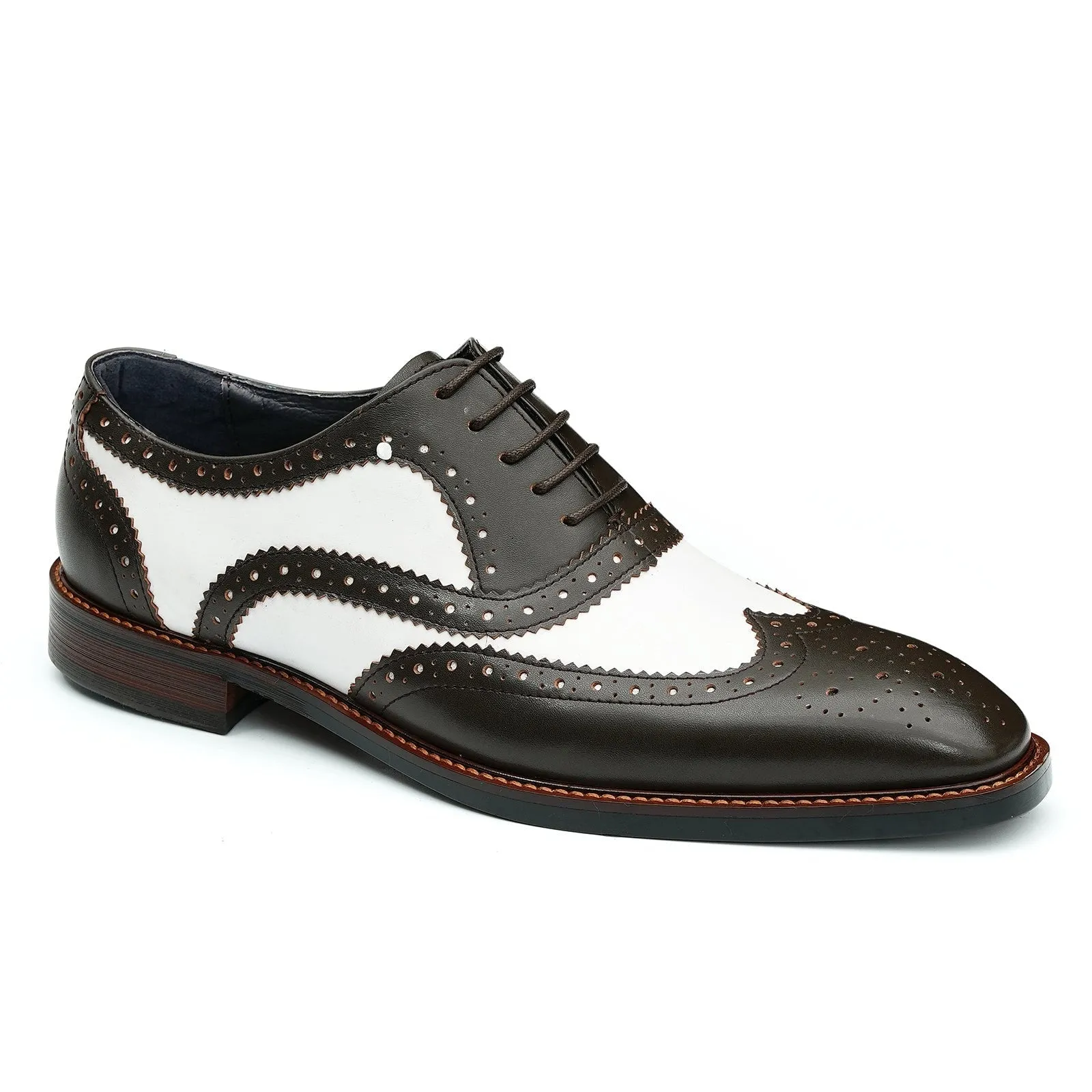 Two-tone oxford shoes for men