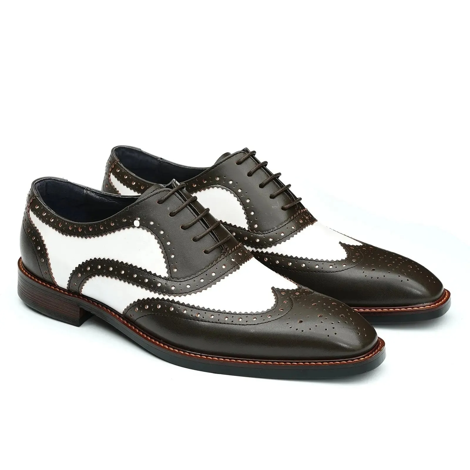 Two-tone oxford shoes for men