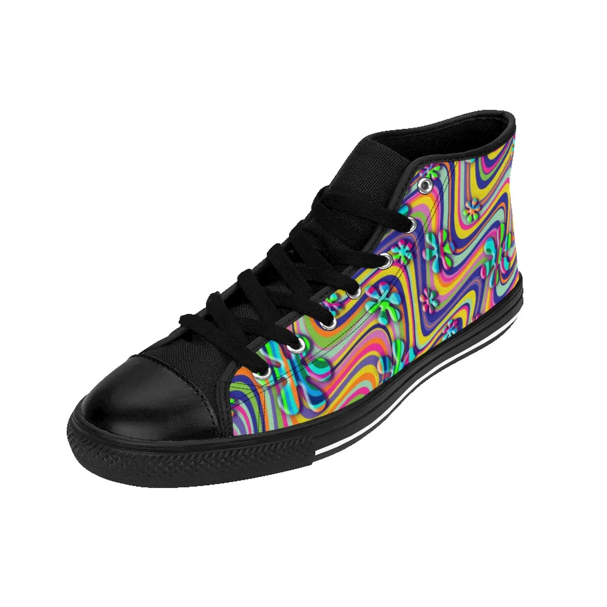 Wavy Daisy High-top Sneakers