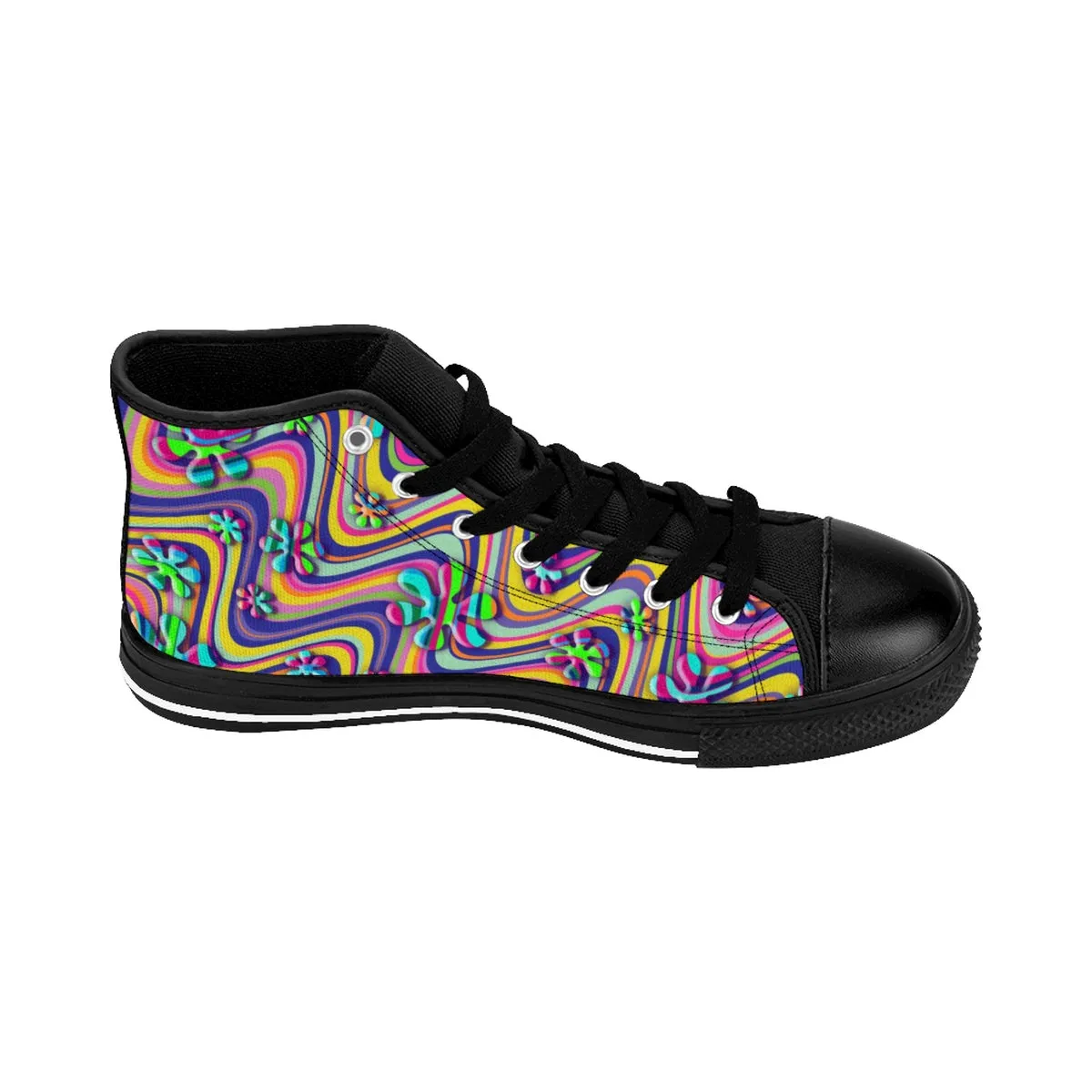 Wavy Daisy High-top Sneakers