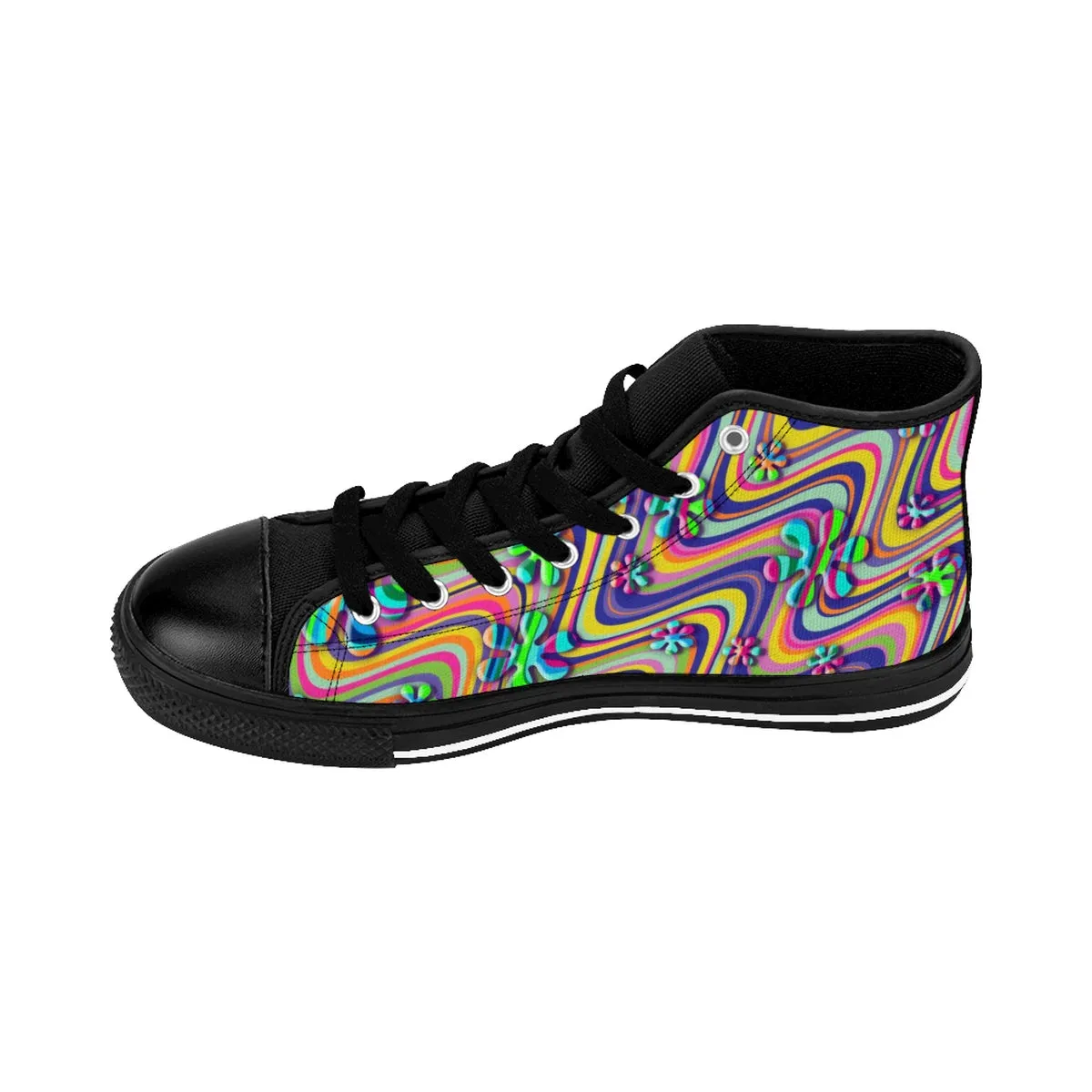 Wavy Daisy High-top Sneakers