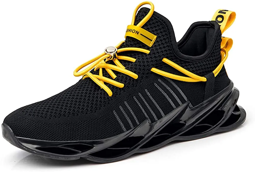 White Men's Running Shoes Breathable Mesh Sneakers