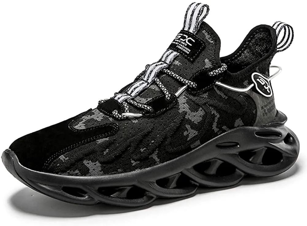 White Men's Running Shoes Breathable Mesh Sneakers