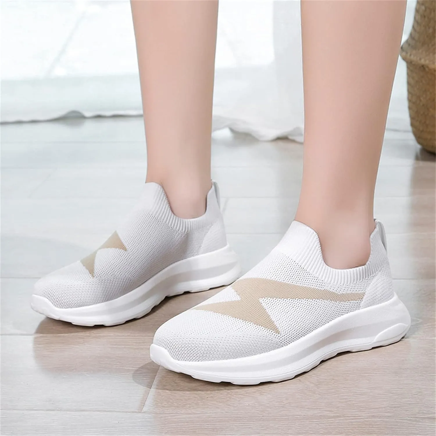 Women Casual Slip On Shoes Comfortable Walking Sneakers Lightweight Canvas Flats Non Slip Breathable Loafers