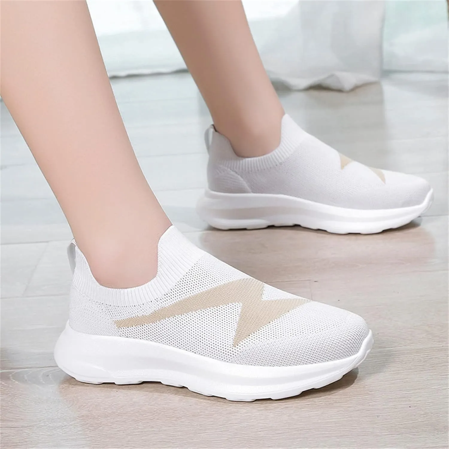 Women Casual Slip On Shoes Comfortable Walking Sneakers Lightweight Canvas Flats Non Slip Breathable Loafers