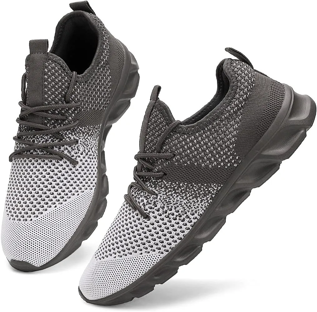 WYGRQBN Mens Tennis Gym Shoes Running Lightweight Breathable Shoes Casual Sneakers