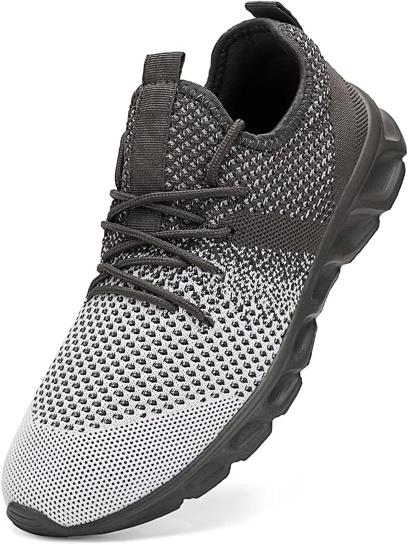 WYGRQBN Mens Tennis Gym Shoes Running Lightweight Breathable Shoes Casual Sneakers