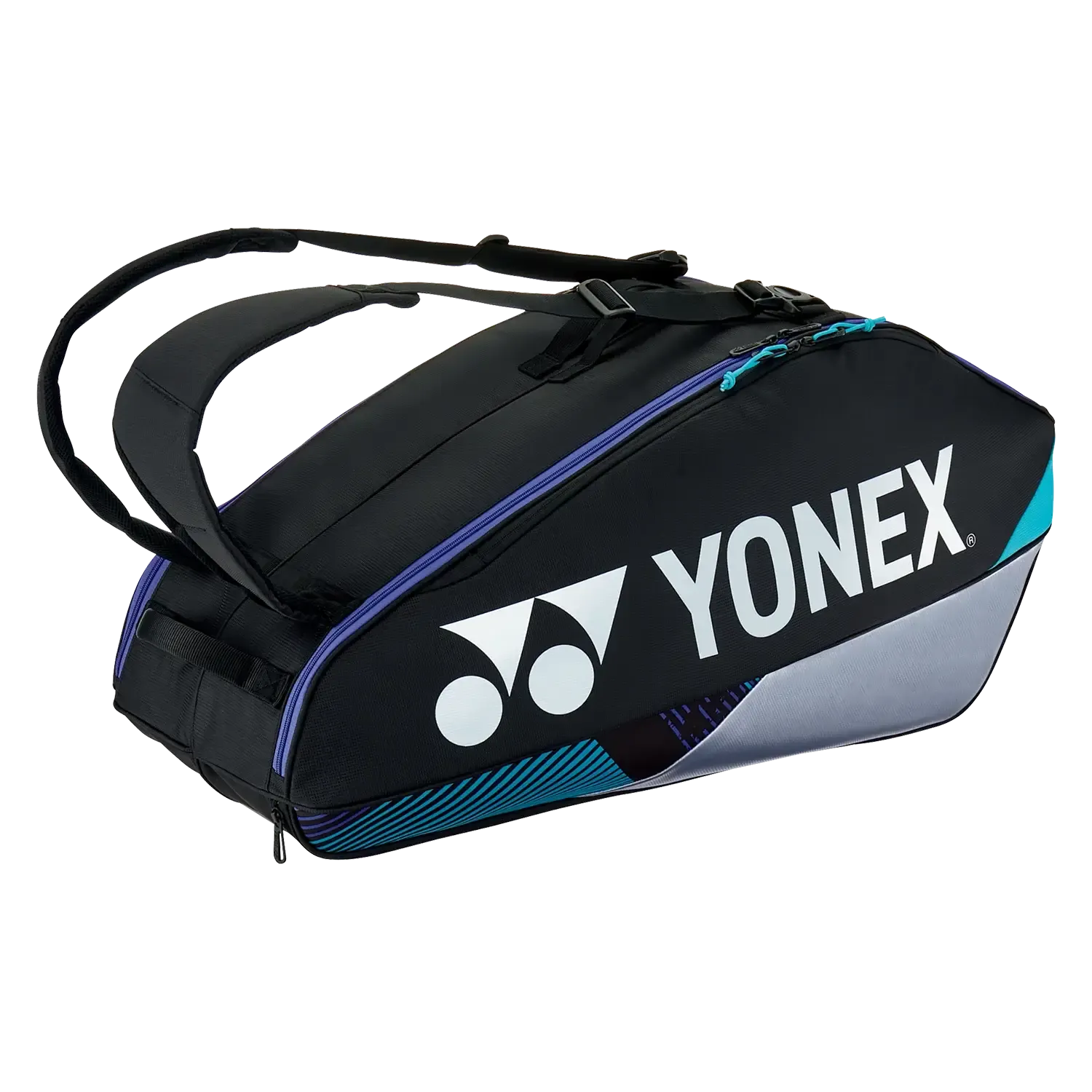 Yonex Pro Series Racquet Badminton Bag 92426 (Black/Silver, 6pcs)